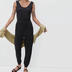 The French Terry Jumpsuit in Black by Everlane Women’s M